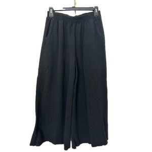 Elleborn Wide Leg Cotton Crop with Pockets